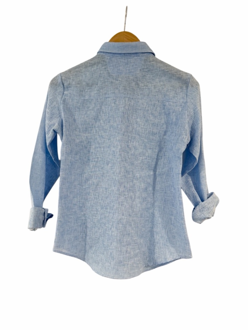M. Silvanni 100% Linen Button Down Shirt Blue Small - Picture 4 of 5